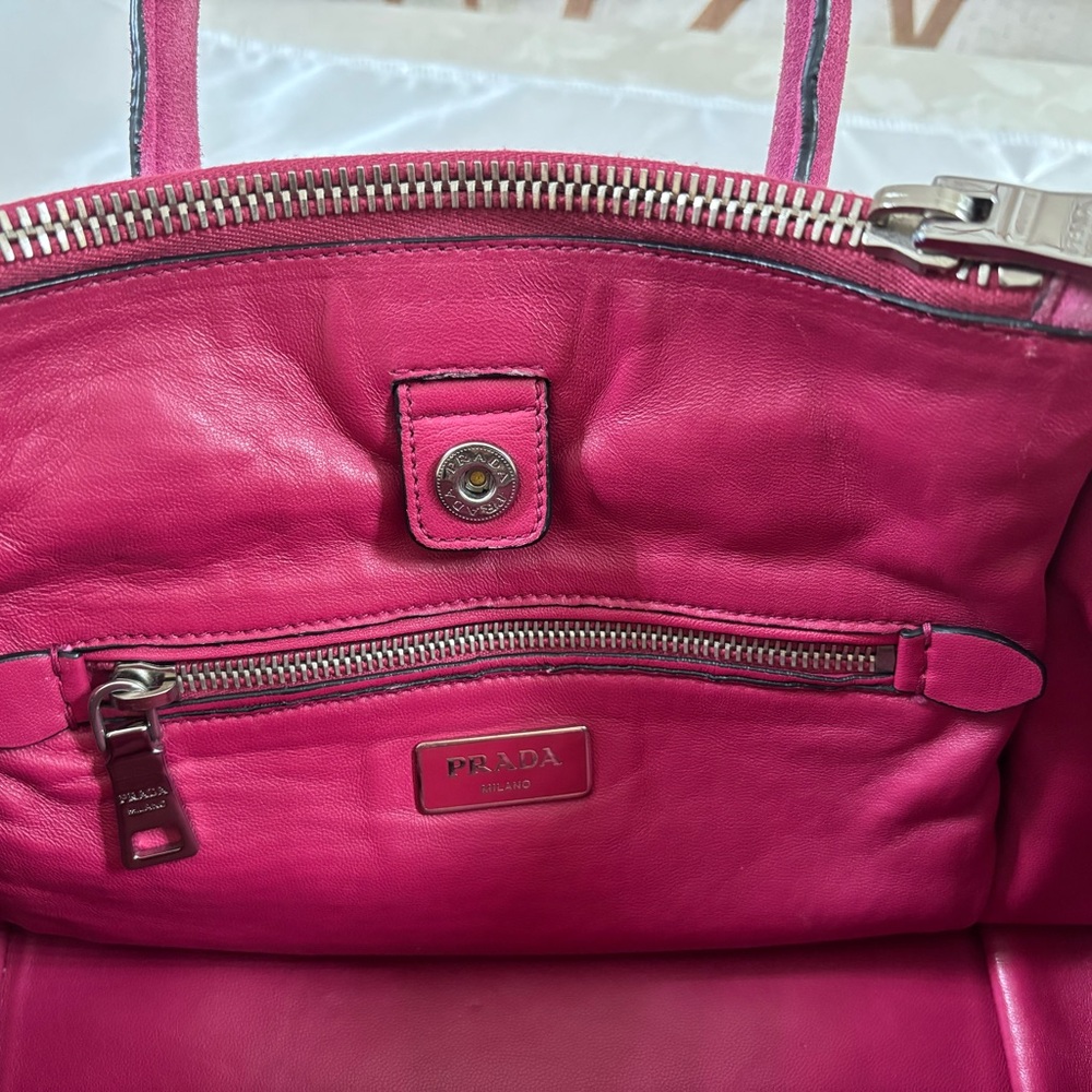 🆕 Prada Milano two way Suede Tote Bag👜 - Picture 9 of 12